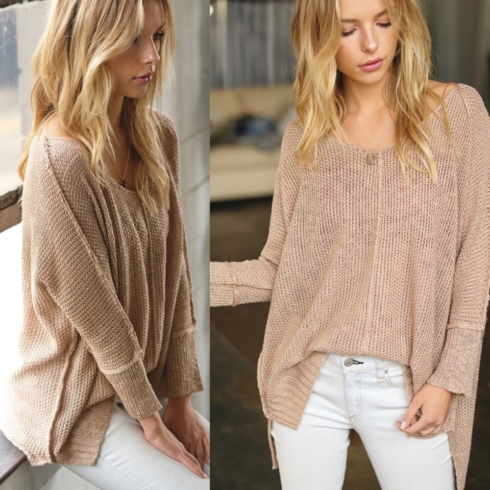 HENSLEY Hi-Low Knit Sweater - Picture 2 of 4